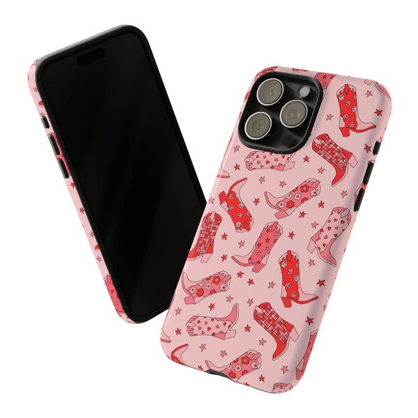 Pink & Red Cowboy Boot iPhone Case