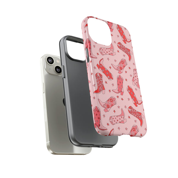 Pink & Red Cowboy Boot iPhone Case