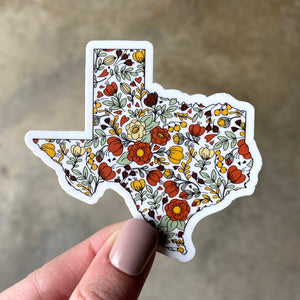 Floral Texas Sticker