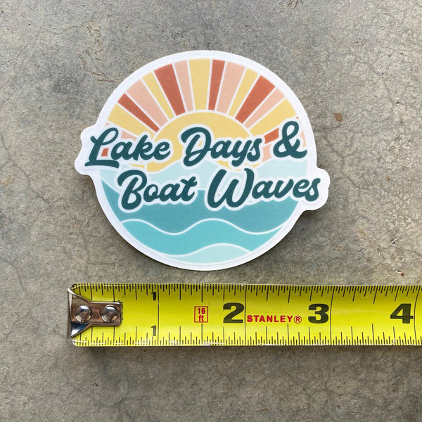 Lake Days And Boat Waves Sticker