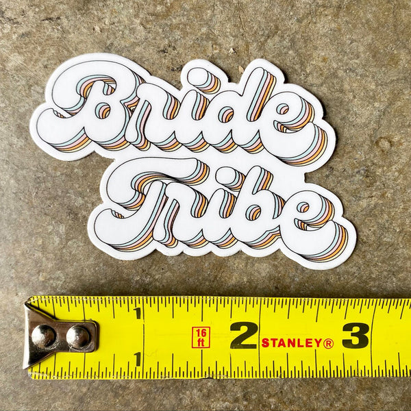 Retro Bride Tribe Sticker